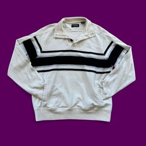 Chaps Men's Sweater in Cream and Black